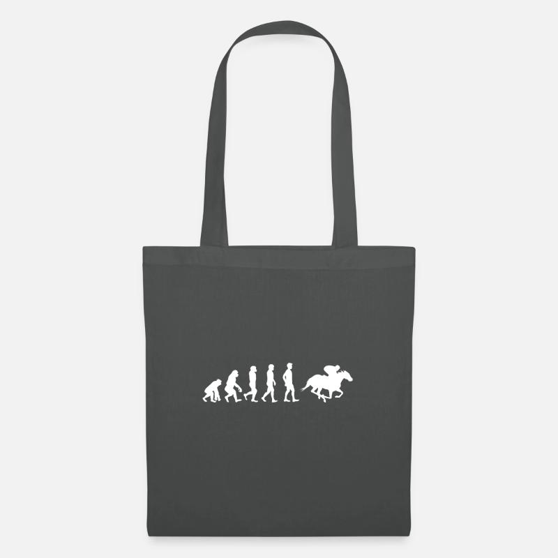 Reiter Reiten Reitsport Evolution Mensch Geschenk - Stoffbeutel - Graphite