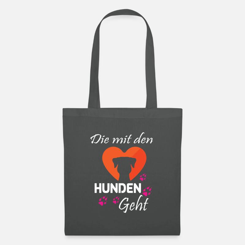 Die mit den Hunden geht - Stoffbeutel - Graphite