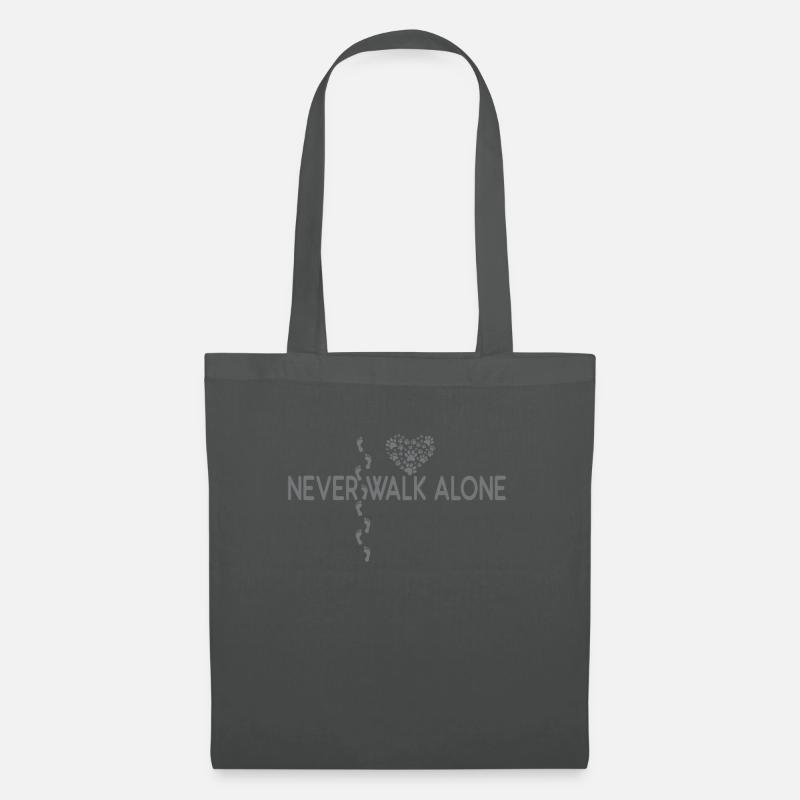 Never walk alone - Stoffbeutel - Graphite