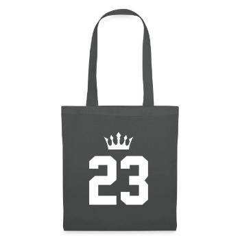 23 Couronne numérique - Sac en tissu - gris graphite - Devant
