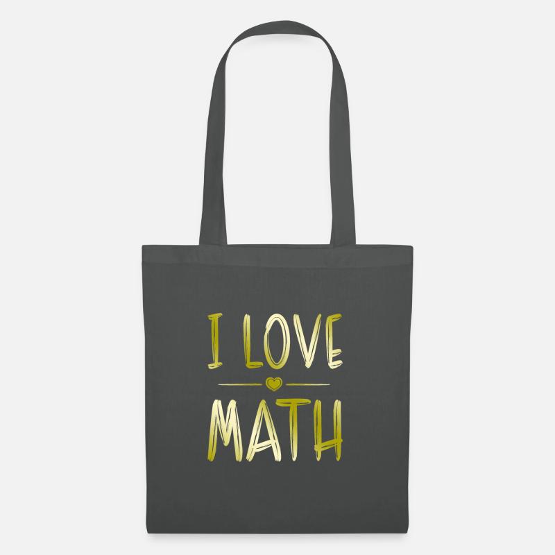 Ich liebe Mathe - Stoffbeutel - Graphite