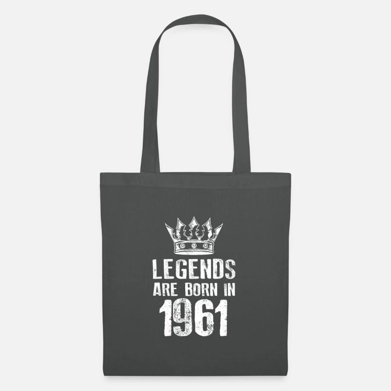 1961 legends born in - Stoffbeutel - Graphite