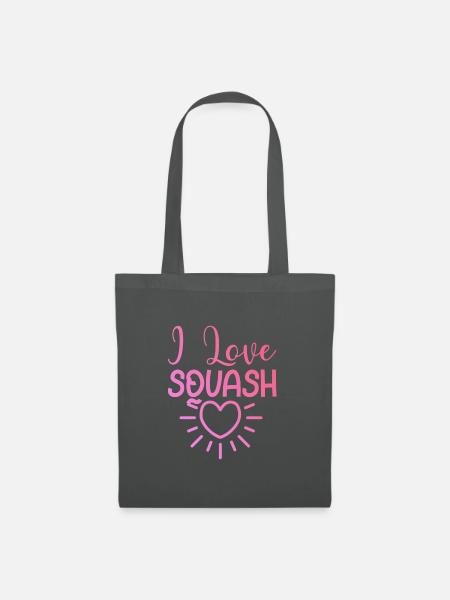Ich liebe Squash - Stoffbeutel - Graphite