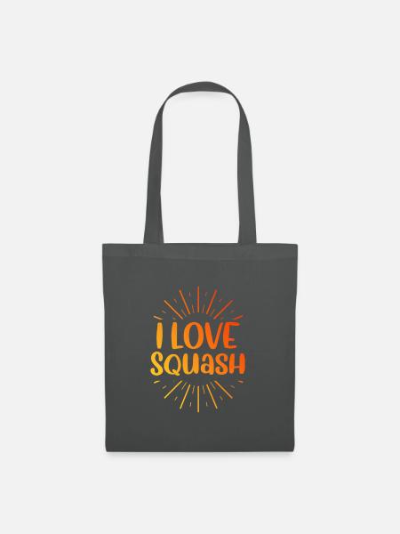 Ich liebe Squash - Stoffbeutel - Graphite