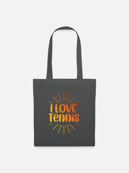 Ich liebe Tennis - Stoffbeutel - Graphite