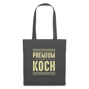 Premium Koch - Stoffbeutel - Graphite - Vorne