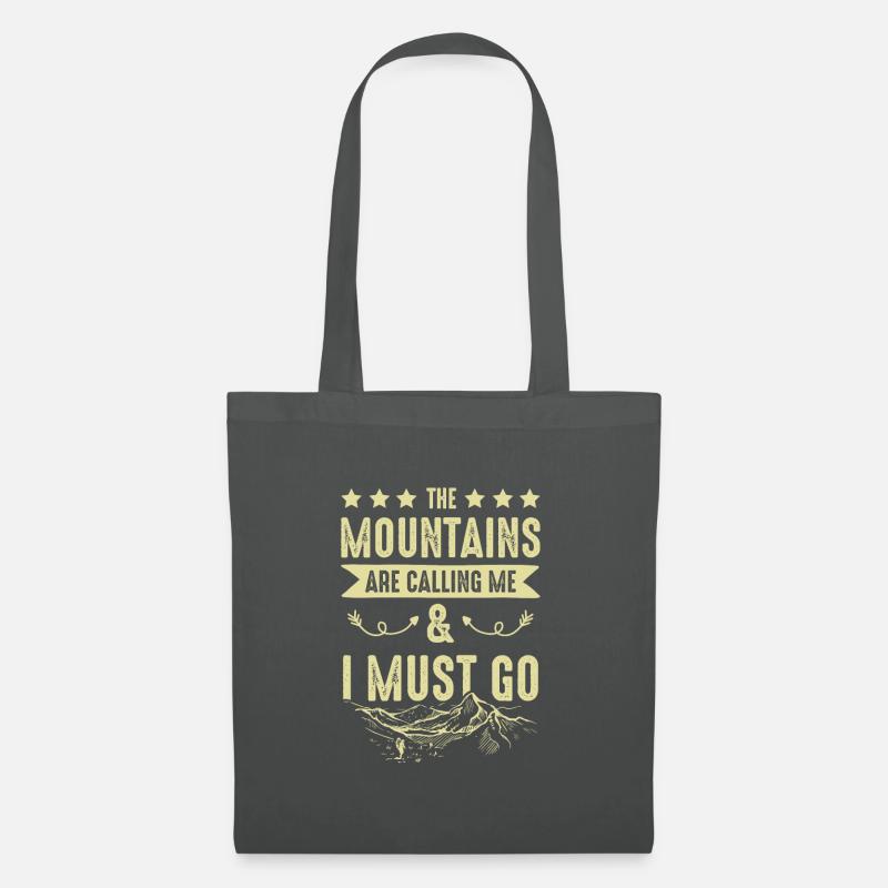 Mountains are Calling - Stoffbeutel - Graphite