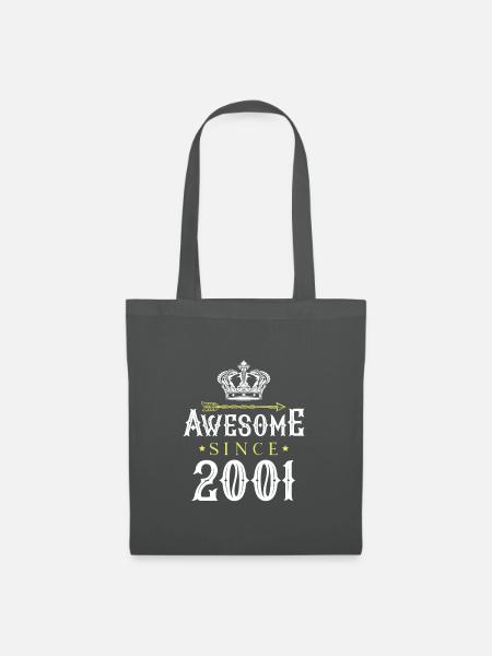 2001 awesome since - Stoffbeutel - Graphite