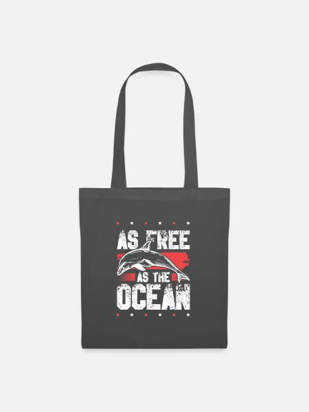 delfine save the ocean - Stoffbeutel - Graphite