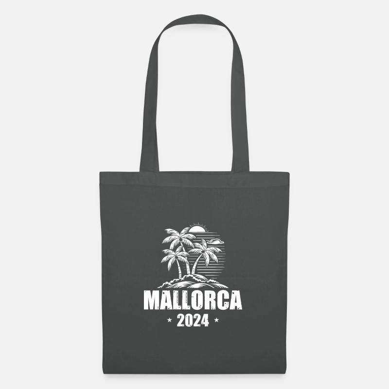 Mallorca 2024 Insel - Stoffbeutel - Graphite