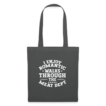 Funny Romantic Walks Through Meats Dept - Stoffbeutel - Graphite - Vorne