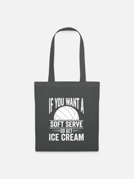 Funny Volleyball Soft Serve - Stoffbeutel - Graphite