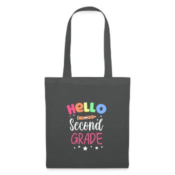 Teacher Hello 2nd Grade - Stoffbeutel - Graphite - Vorne