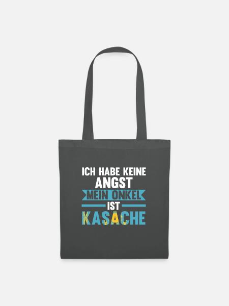 Ich habe keine Angst mein Onkel ist Kasache - Stoffbeutel - Graphite