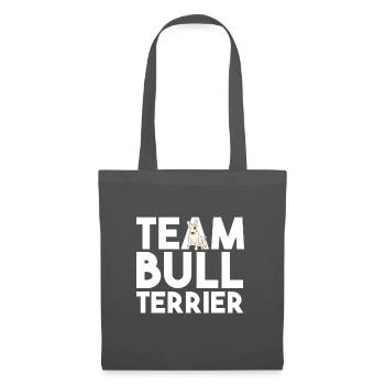 Chien Bull Terrier - Sac en tissu - gris graphite - Devant