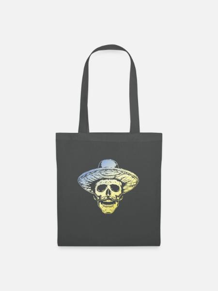Mexikaner Skull - Stoffbeutel - Graphite