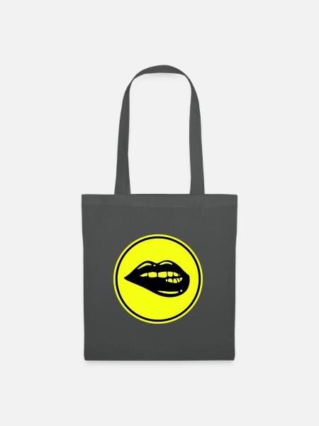 Lippen symbol - Stoffbeutel - Graphite