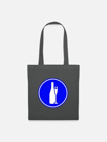 Rotwein Symbol - Stoffbeutel - Graphite
