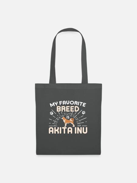 Meine Lieblingsrasse ist Akita Inu - Stoffbeutel - Graphite