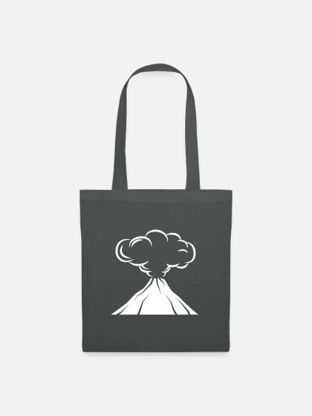 Vulkan icon symbol - Stoffbeutel - Graphite