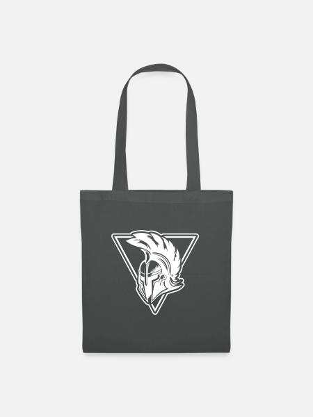 Spartaner Helm Gladiator Symbol - Stoffbeutel - Graphite