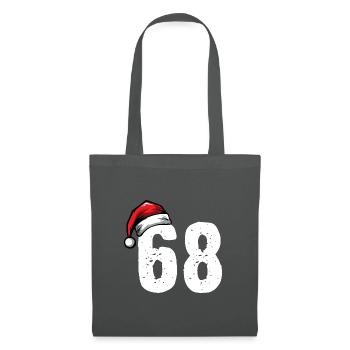 68 Numéro Noël - Sac en tissu - gris graphite - Devant