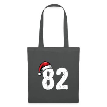 82 Nombre Noël - Sac en tissu - gris graphite - Devant