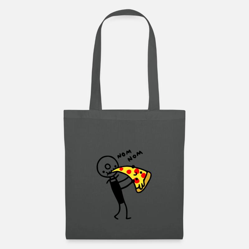 Pizzaschneider isst Pizza - Stoffbeutel - Graphite