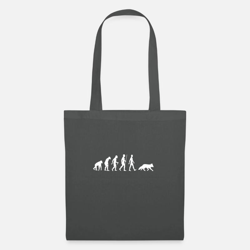 Fuchs Evolution Geschenk Tier Füchsin Rotfuchs - Stoffbeutel - Graphite