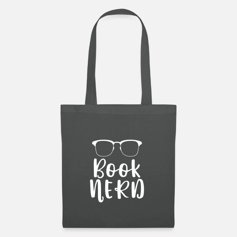 Bücher Nerd - Lesen - Leseratte - Geschenk - Stoffbeutel - Graphite