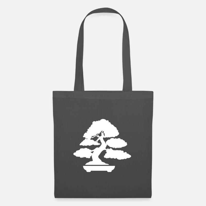 Bonsai icon Symbol - Stoffbeutel - Graphite