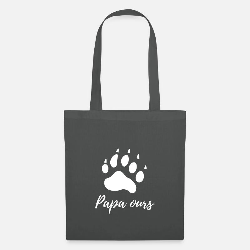 Papa Bär (weiß) - Stoffbeutel - Graphite