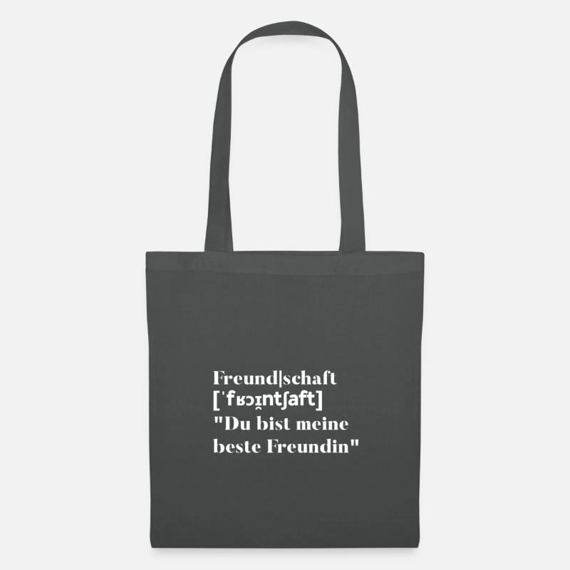 Freundschaft - Stoffbeutel - Graphite
