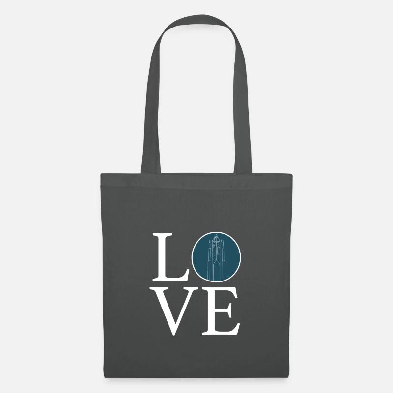 Love Borkum - Stoffbeutel - Graphite