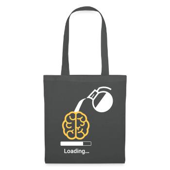 Coffee loading to Brain - Stoffbeutel - Graphite - Vorne