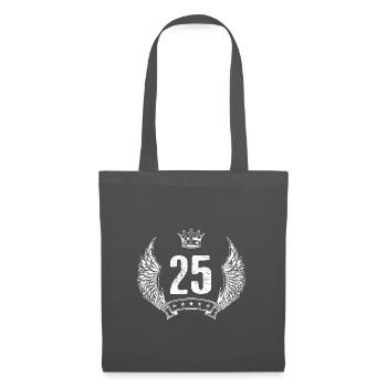 25 Zahl Krone - Stoffbeutel - Graphite - Vorne