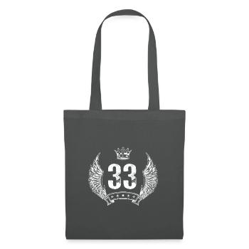 33 Number crown - Tote Bag - graphite grey - Front