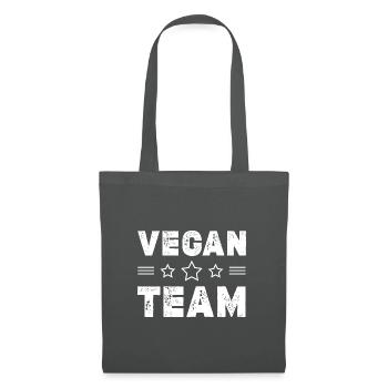Vegan Team - Stoffbeutel - Graphite - Vorne