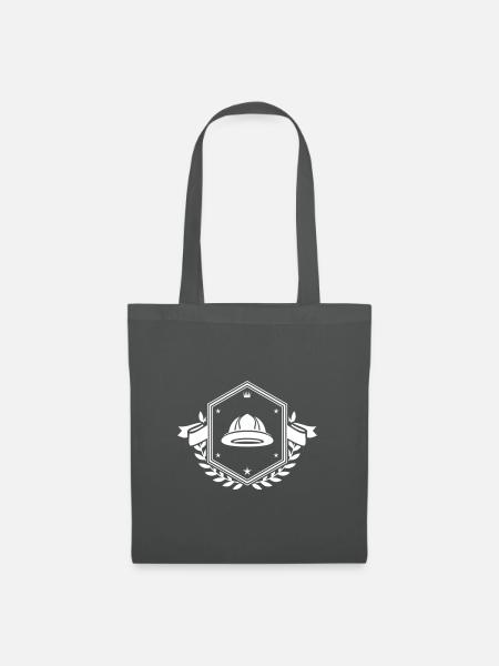 Feuerwehrhelm Wappen - Stoffbeutel - Graphite