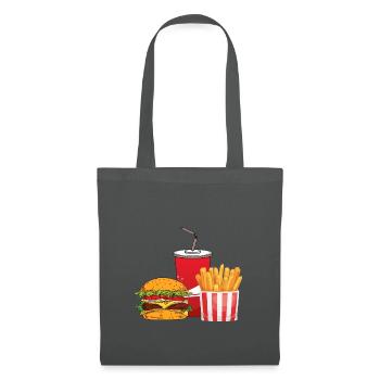 Burger, soda, fries! - Tote Bag - graphite grey - Front