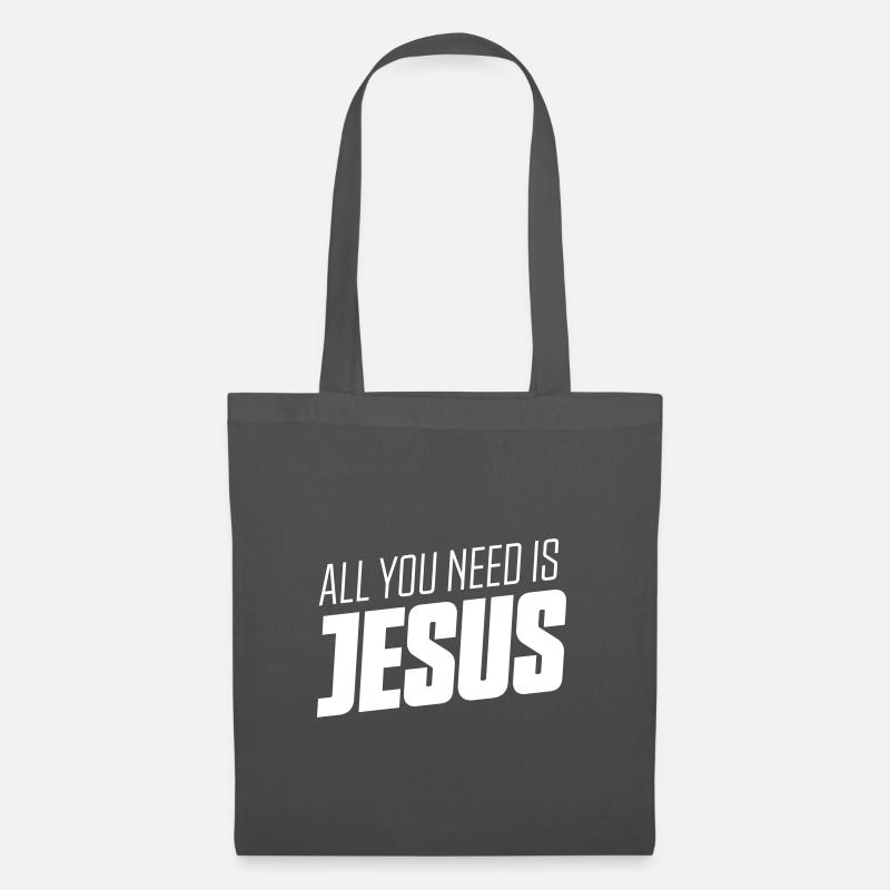 jesus spruch - Stoffbeutel - Graphite