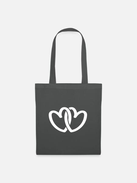 Herzen Love Symbol - Stoffbeutel - Graphite