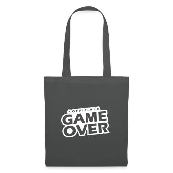 Game Over Slogan - Tote Bag - graphite grey - Front