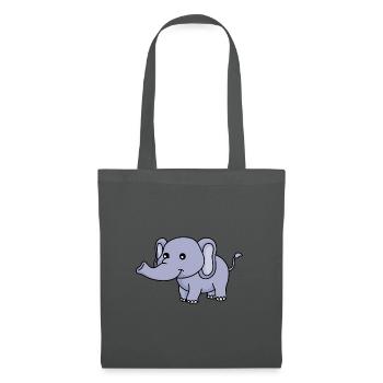 Elephant Comic - Tote Bag - graphite grey - Front