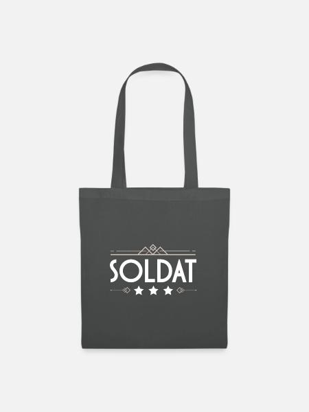 Soldat Beruf - Stoffbeutel - Graphite