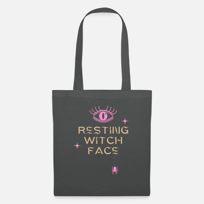 Resting Witch Face Auge und Spinne - Stoffbeutel - Graphite