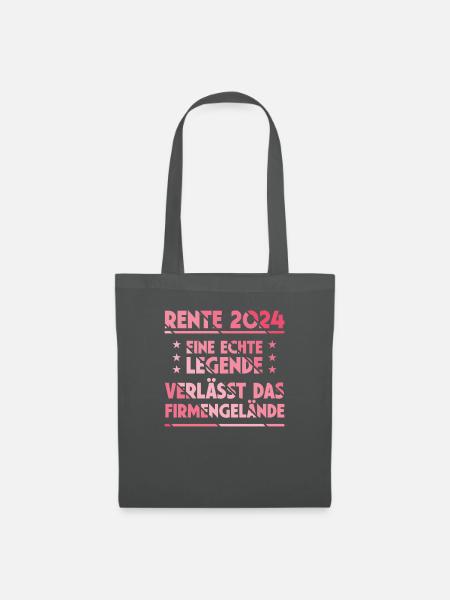 Rente 2024 Rentnerin Abschiedsgeschenk Abschied - Stoffbeutel - Graphite