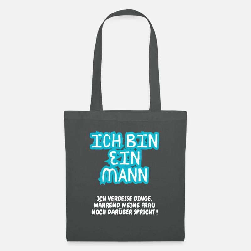 ICH BIN EIN MANN - Stoffbeutel - Graphite