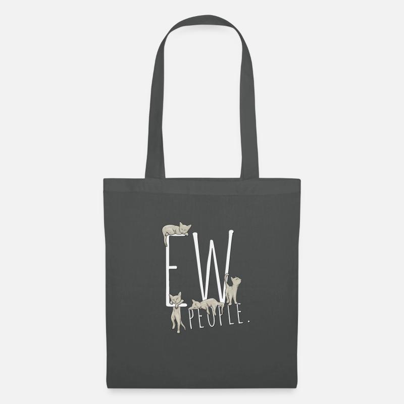Ew, People. Sarkastisch Ironischer Katzen Humor - Stoffbeutel - Graphite