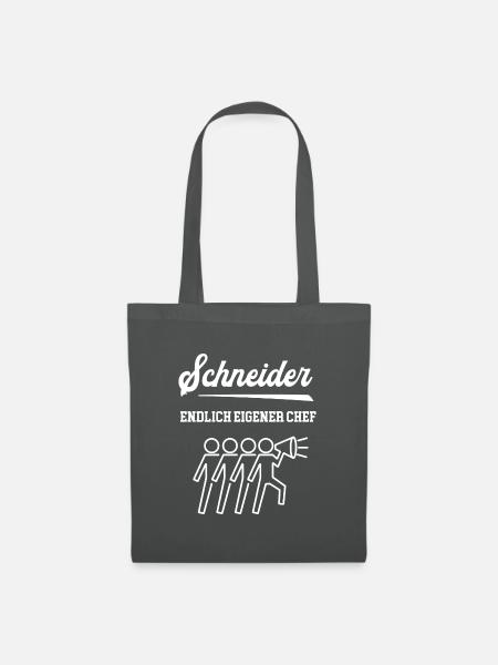 Schneider Chef Selbstständigkeit Schneiderei - Stoffbeutel - Graphite